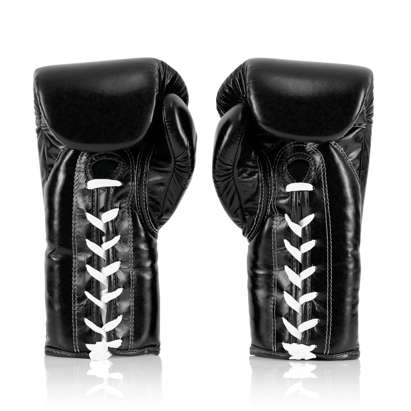 Fairtex BGL6 Lace-up Competition Boxing Gloves - Black