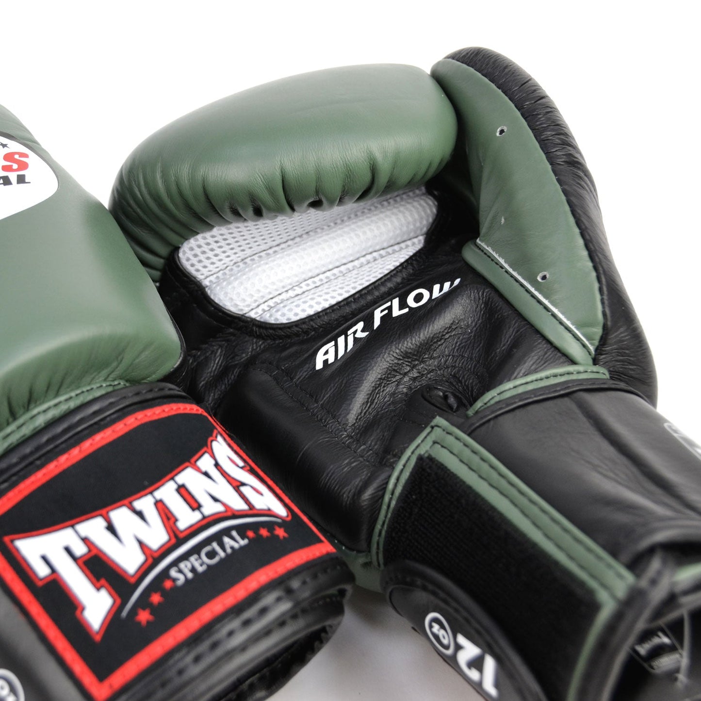 BGVLA2-2T Twins Air Flow Boxing Gloves Olive-Black-White