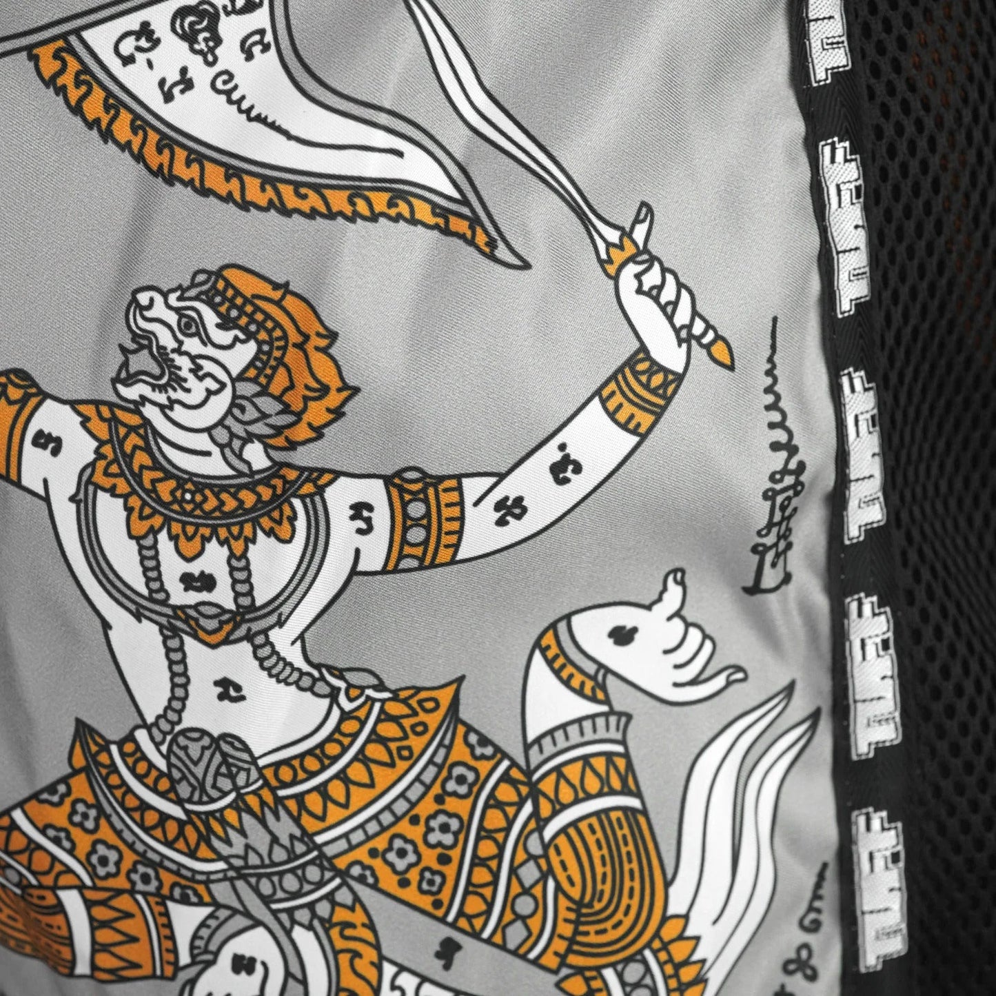 TUFF Muaythai Shorts Retro Style - MSC118 - Hanuman Yantra with War Flag