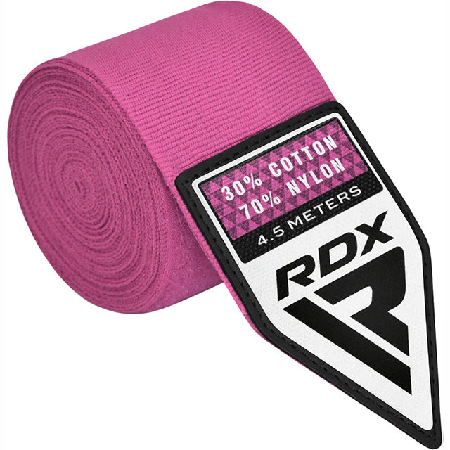 RDX 4.5M Professional Boxing Hand Wraps Pink