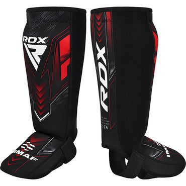 RDX IMMAF Approved Neoprene Red Shin Instep Guards