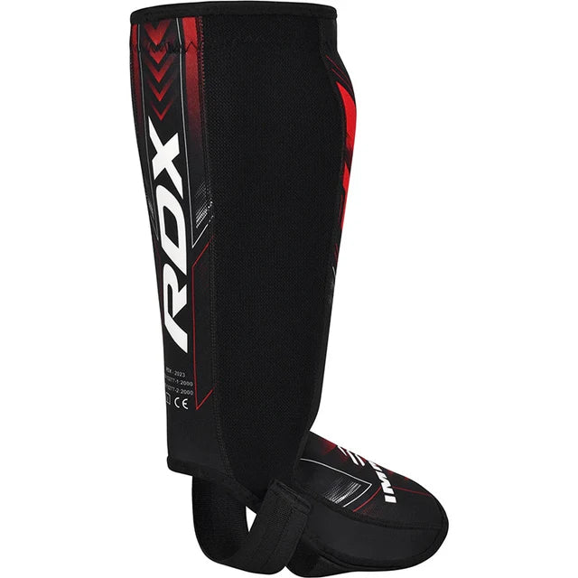 RDX IMMAF Approved Neoprene Red Shin Instep Guards