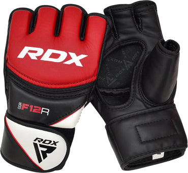 RDX F12 MMA Grappling Open Palm Red Training Gloves