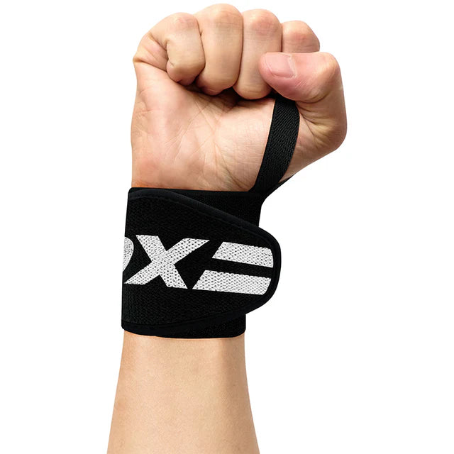 RDX W2 Powerlifting Black/White Wrist Wraps