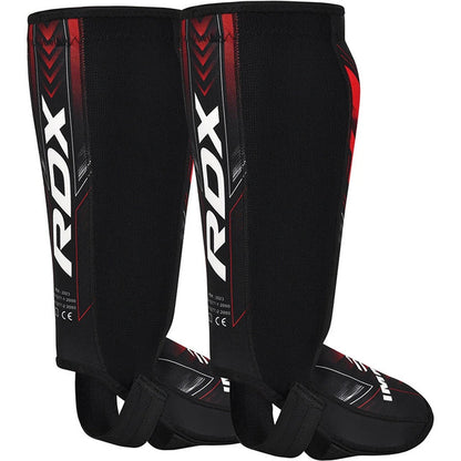 RDX IMMAF Approved Neoprene Red Shin Instep Guards