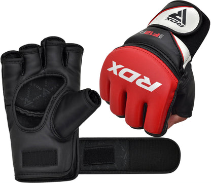 RDX F12 MMA Grappling Open Palm Red Training Gloves