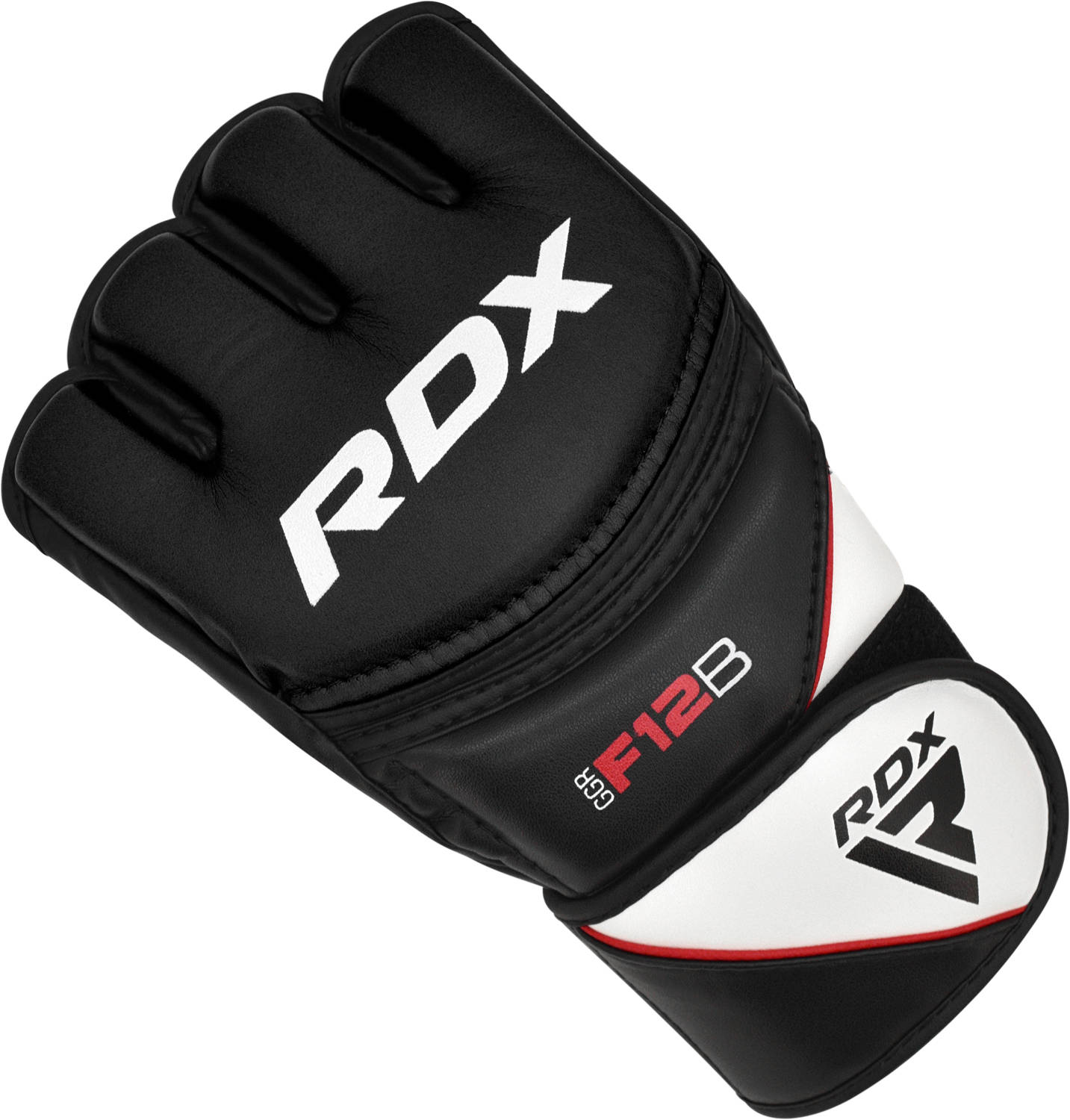 RDX F12 MMA Grappling Open Palm Black Training Gloves