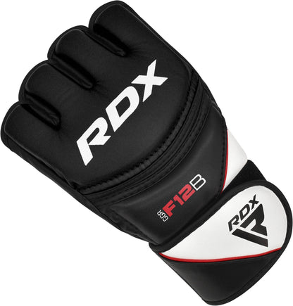 RDX F12 MMA Grappling Open Palm Black Training Gloves