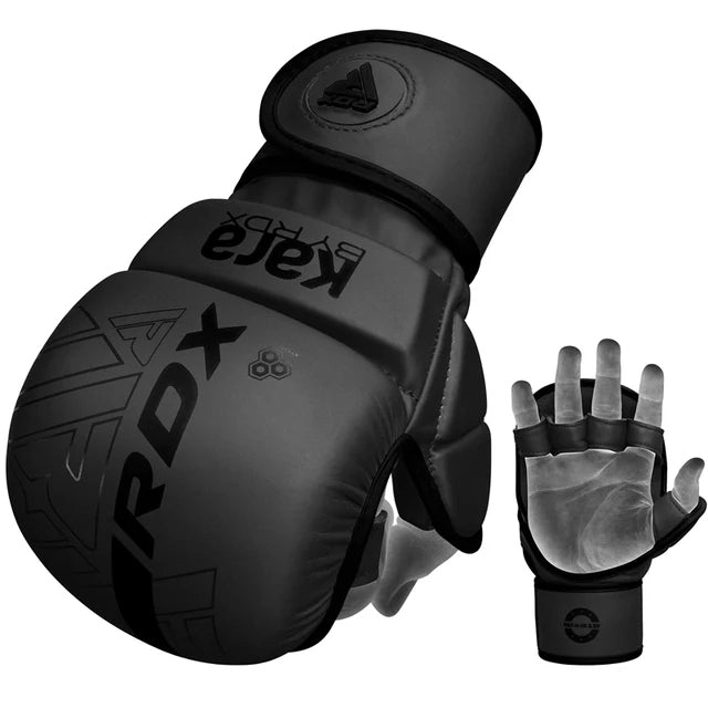 RDX F6 KARA Black MMA Sparring Gloves 7oz