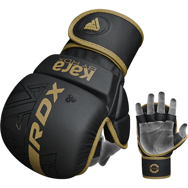 RDX F6 KARA Golden MMA Sparring Gloves 7oz