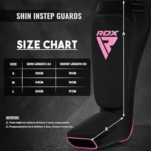 RDX SIB Shin & Instep Guard | OEKO-TEX® 100 Certified | Black/Pink