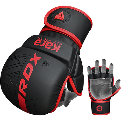 RDX F6 KARA Red MMA Sparring Gloves 7oz