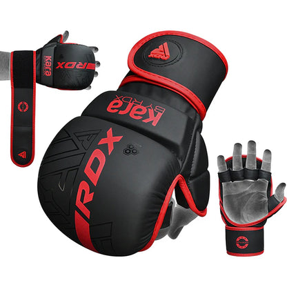 RDX F6 KARA Red MMA Sparring Gloves 7oz