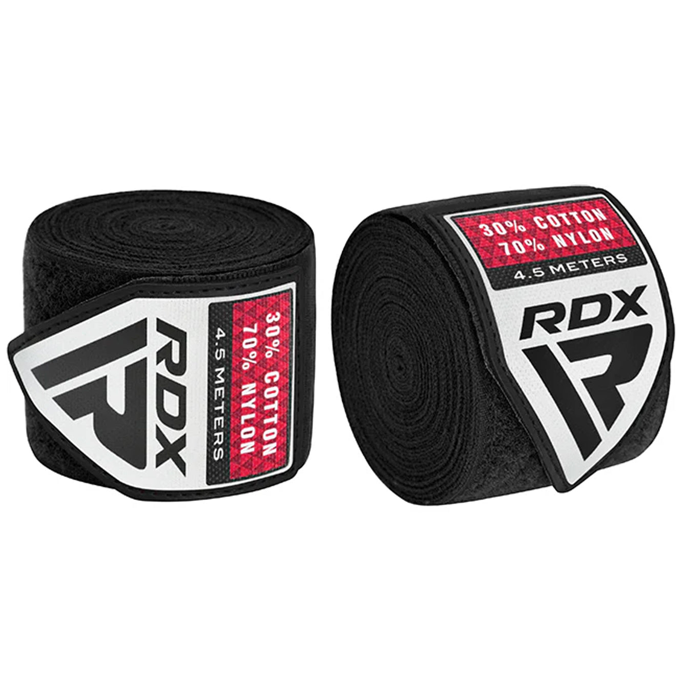 RDX 4.5M Professional Boxing Hand Wraps Black