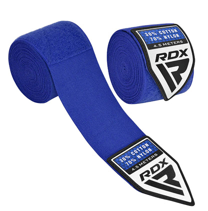 RDX 4.5M Professional Boxing Hand Wraps Blue