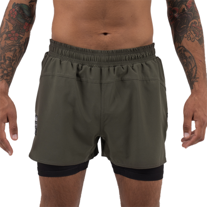 Scramble Combination Shorts – Khaki Green/Black