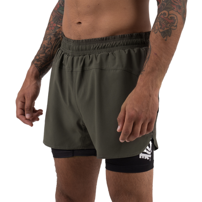 Scramble Combination Shorts – Khaki Green/Black