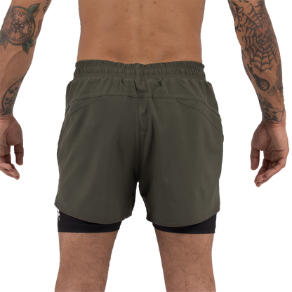 Scramble Combination Shorts – Khaki Green/Black