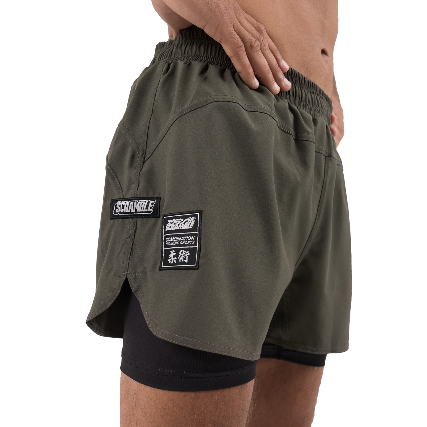 Scramble Combination Shorts – Khaki Green/Black