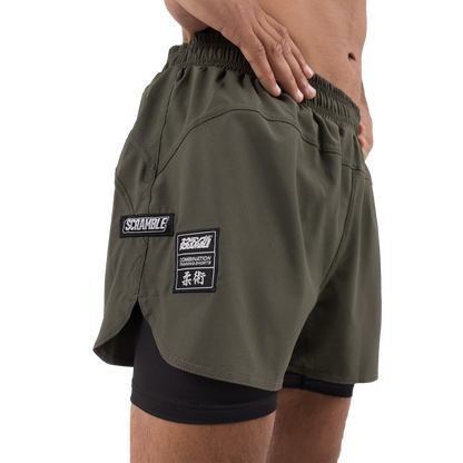 Scramble Combination Shorts – Khaki Green/Black