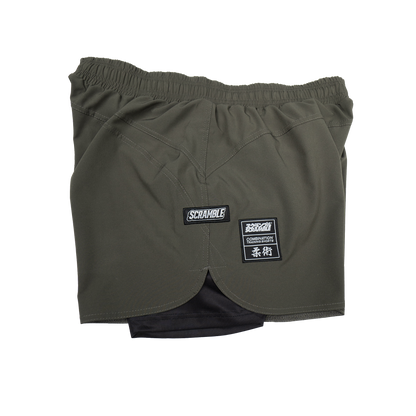 Scramble Combination Shorts – Khaki Green/Black