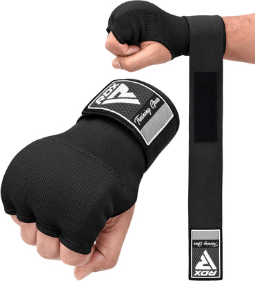 RDX IS Gel Padded Black Inner Gloves Hook & Loop Strap Knuckle Protection Wraps OEKO-TEX® Standard 100 certified