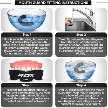 RDX 3w Mouth Guard Adult White Black
