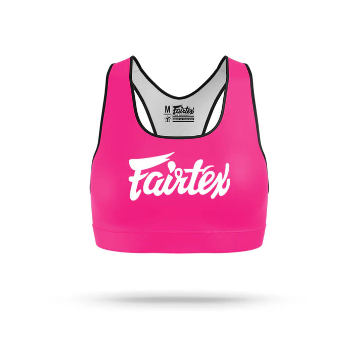 Fairtex SB1 Classic Pink & White Sports Bra