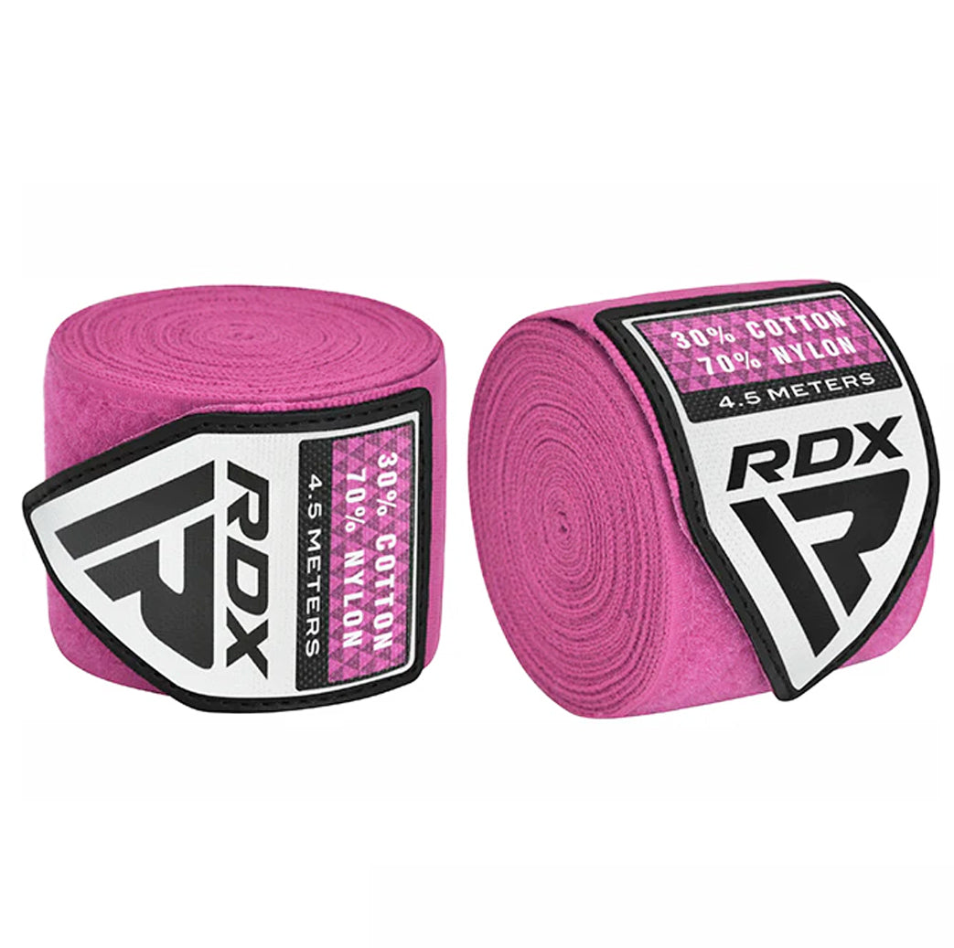 RDX 4.5M Professional Boxing Hand Wraps Pink