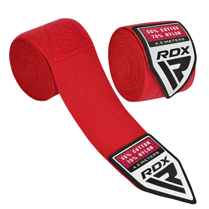 RDX 4.5M Professional Boxing Hand Wraps Red
