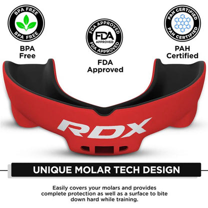 RDX 3w Mouth Guard Adult Red Black