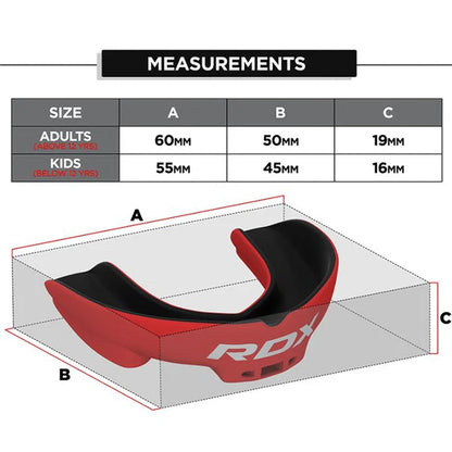 RDX 3w Mouth Guard Adult Red Black