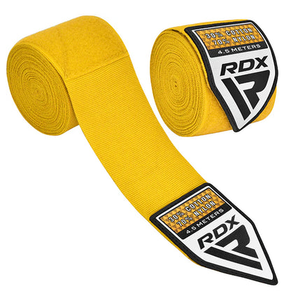 RDX 4.5M Professional Boxing Hand Wraps Yellow