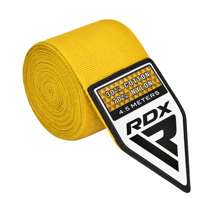 RDX 4.5M Professional Boxing Hand Wraps Yellow