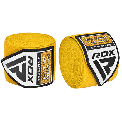 RDX 4.5M Professional Boxing Hand Wraps Yellow