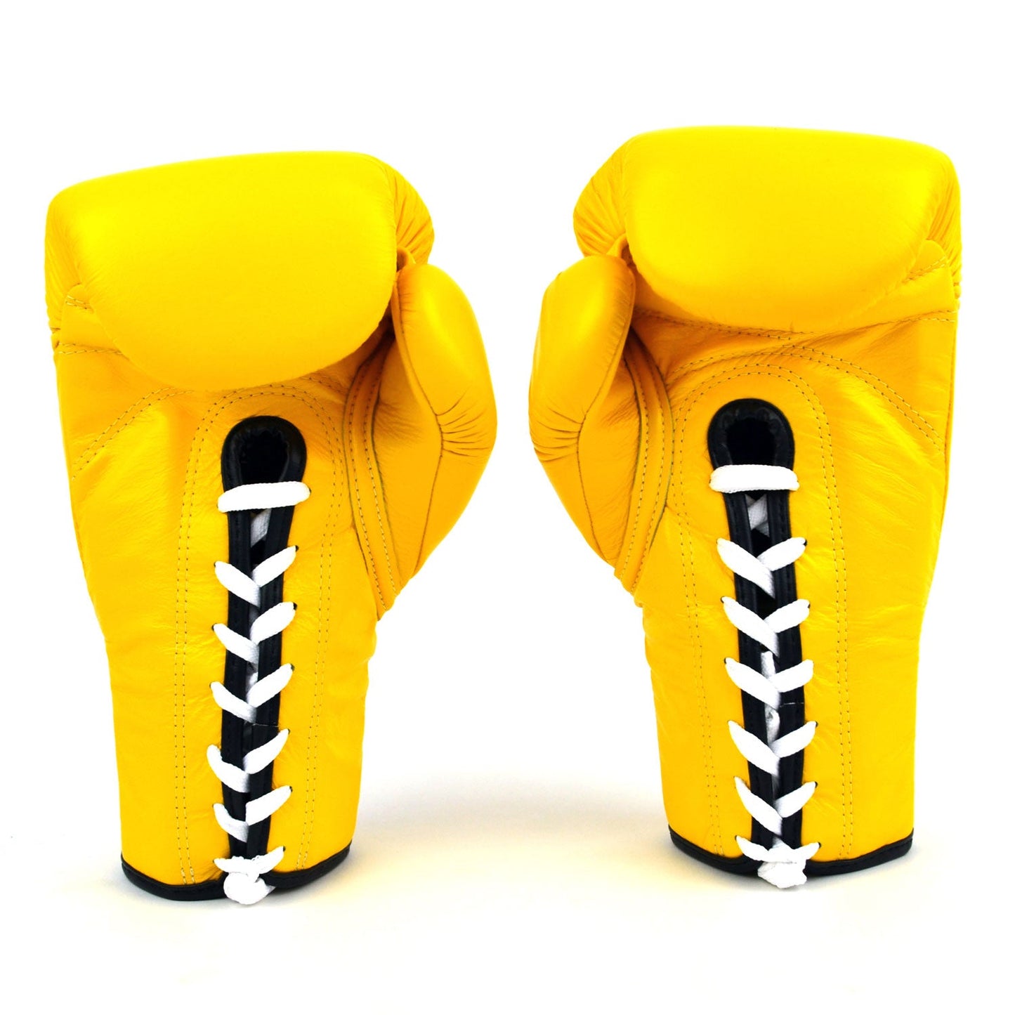 Fairtex BGL6 Lace-up Competition Boxing Gloves - Yellow