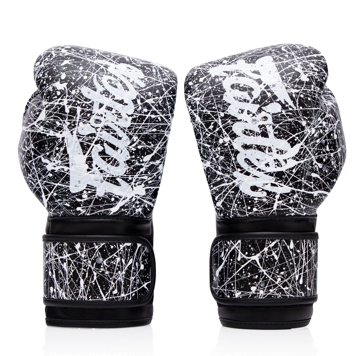Fairtex BGV14PT Painter Microfibre Boxing Gloves - Black-White