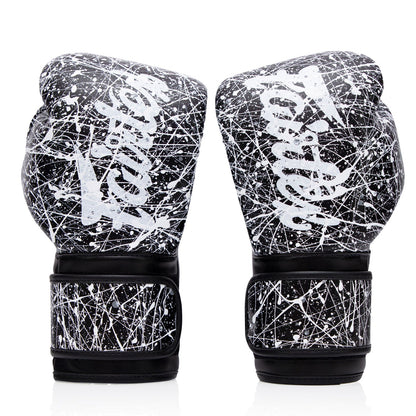 Fairtex BGV14PT Painter Microfibre Boxing Gloves - Black-White