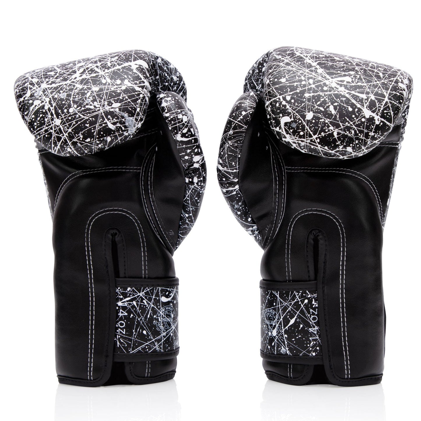 Fairtex BGV14PT Painter Microfibre Boxing Gloves - Black-White