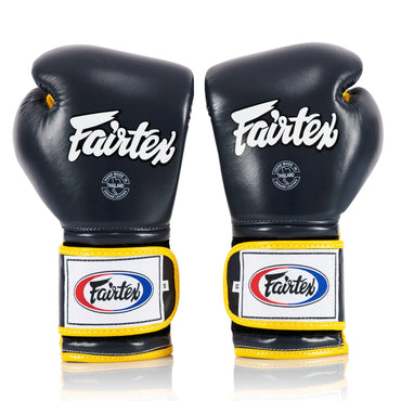 Fairtex BGV9 Mexican Style Boxing Gloves - Blue-Yellow