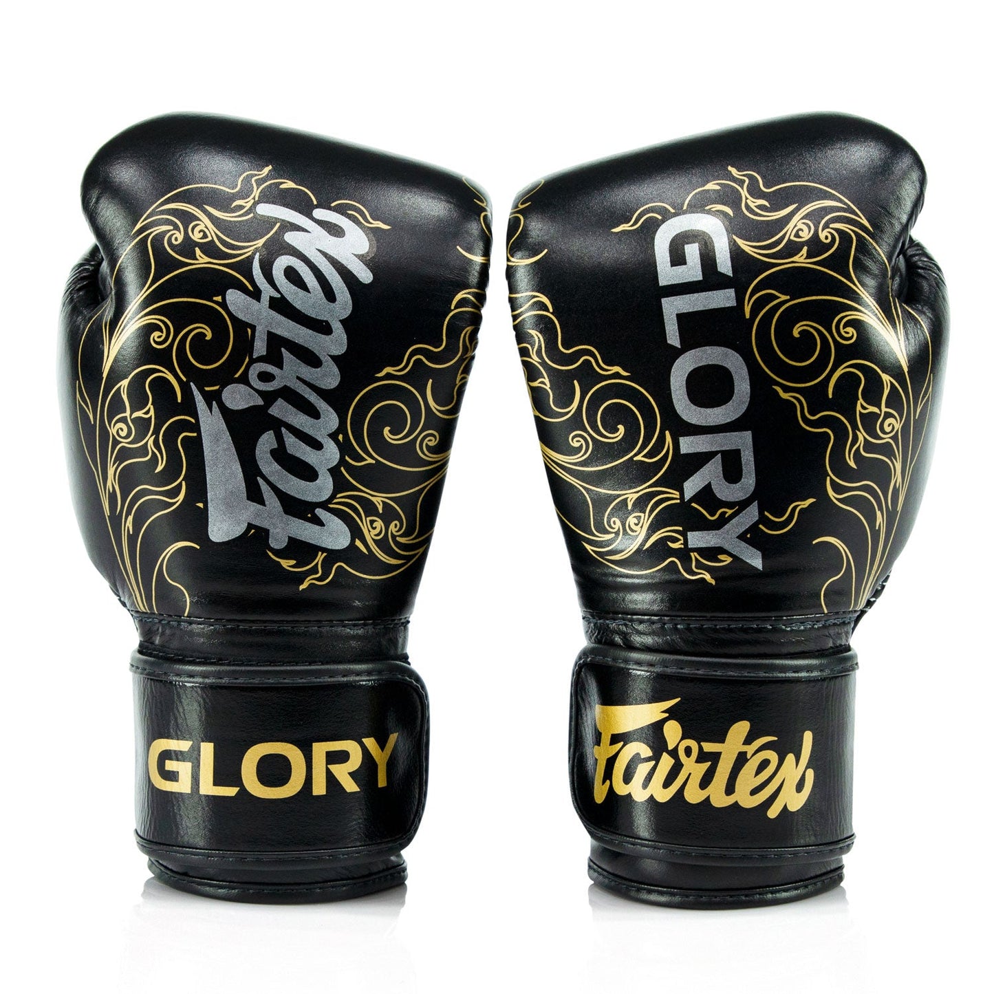Fairtex X Glory BGVG3 Velcro Boxing Gloves - Black-Gold