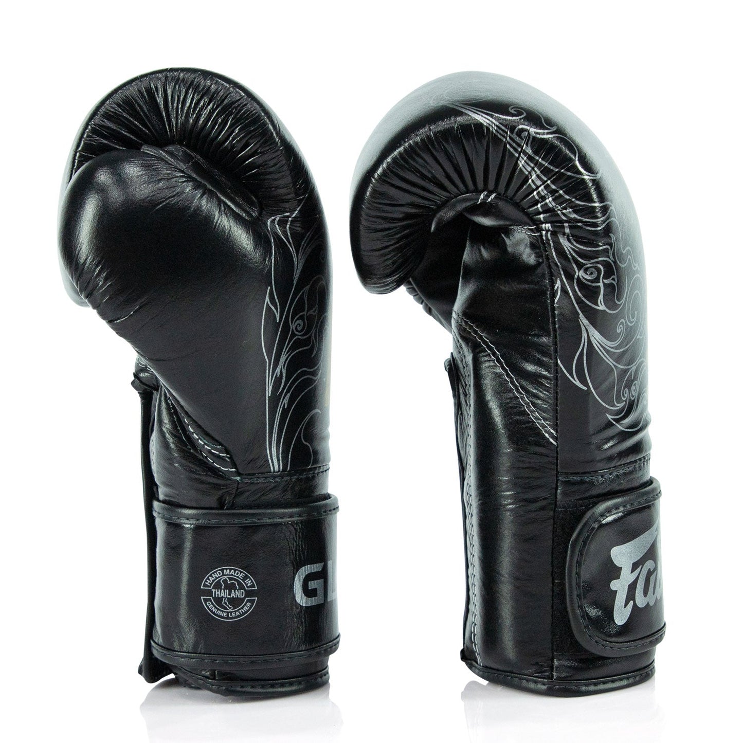 Fairtex X Glory BGVG3 Velcro Boxing Gloves - Black-Gold