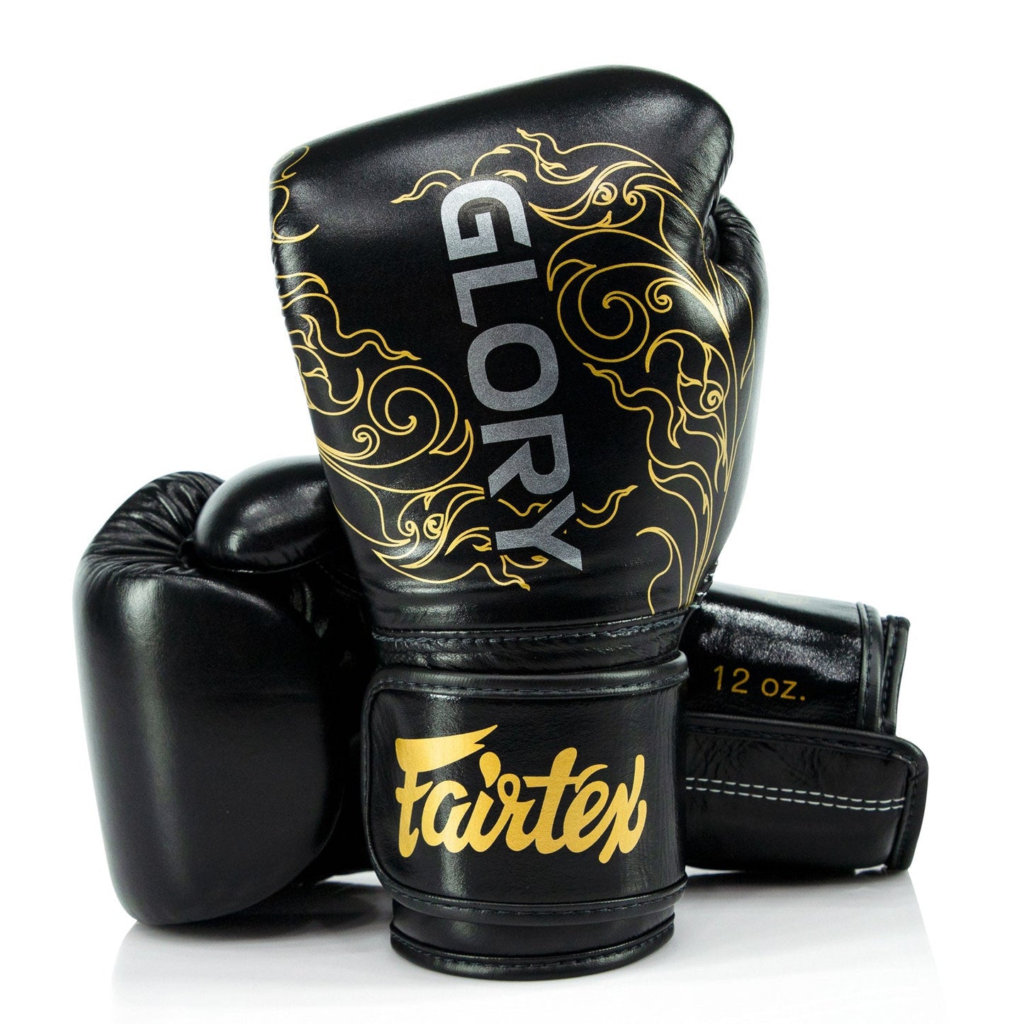 Fairtex X Glory BGVG3 Velcro Boxing Gloves - Black-Gold