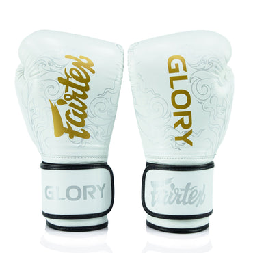BGVG3 Fairtex X Glory Velcro Boxing Gloves White