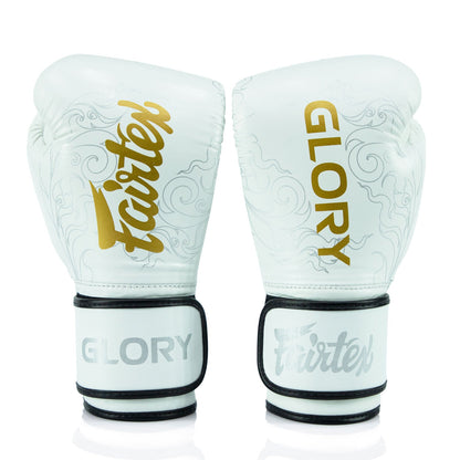 BGVG3 Fairtex X Glory Velcro Boxing Gloves White