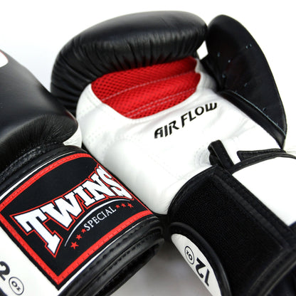 BGVLA2-2T Twins Air Flow Boxing Gloves Black-White-Red