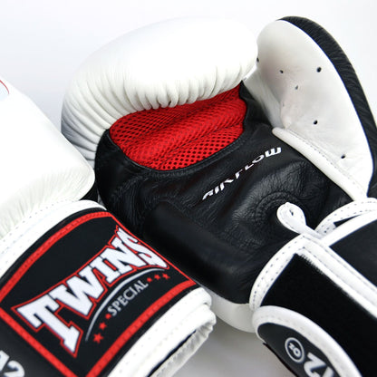 Twins Special BGVLA2-2T Air Flow Boxing Gloves - White-Black-Red