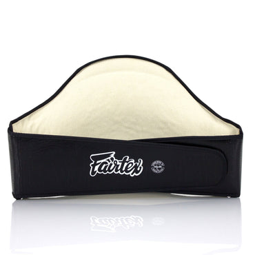 Fairtex BPV1 Standard Leather Belly Pad - White-Black