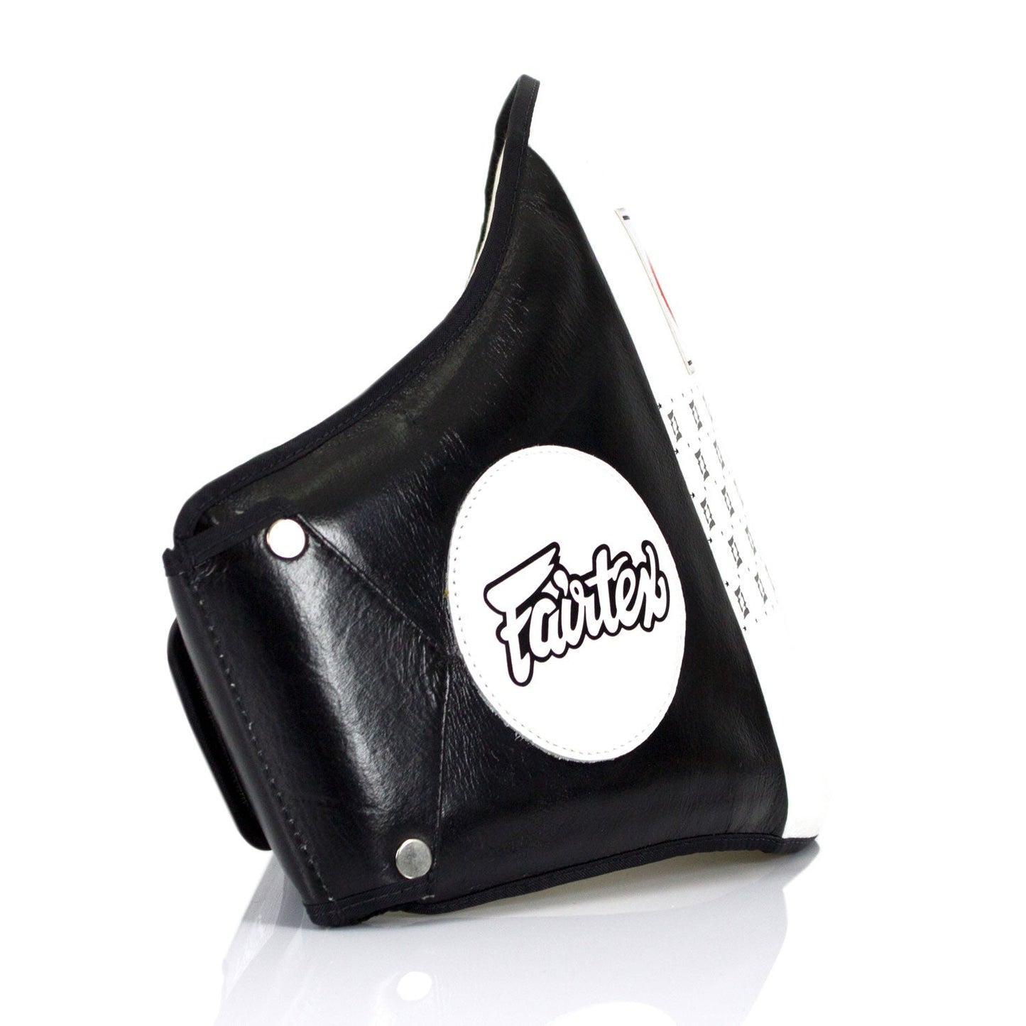 Fairtex BPV1 Standard Leather Belly Pad - White-Black