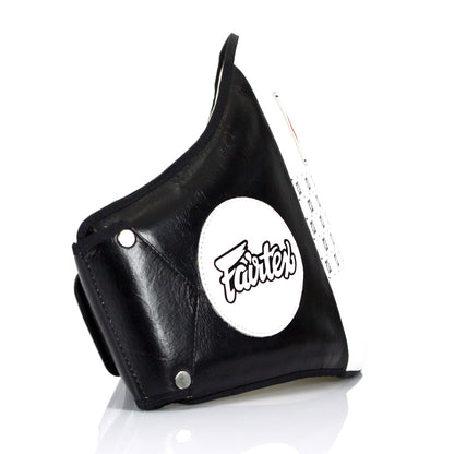 Fairtex BPV1 Standard Leather Belly Pad - White-Black